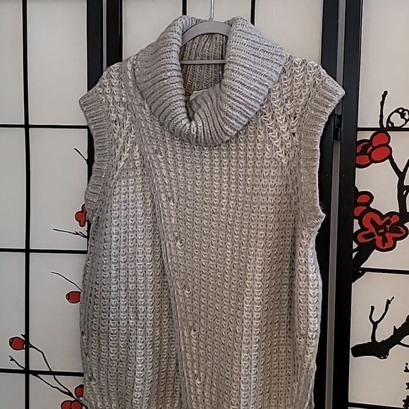 3.1 Phillip Lim Fisherman  Chunky Rib Cowl Neck Sleeveless Sweater - Picture 4 of 11